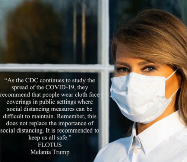 Меалнија Трамп са заштитном маском: Током карантина бодри и саветује нацију